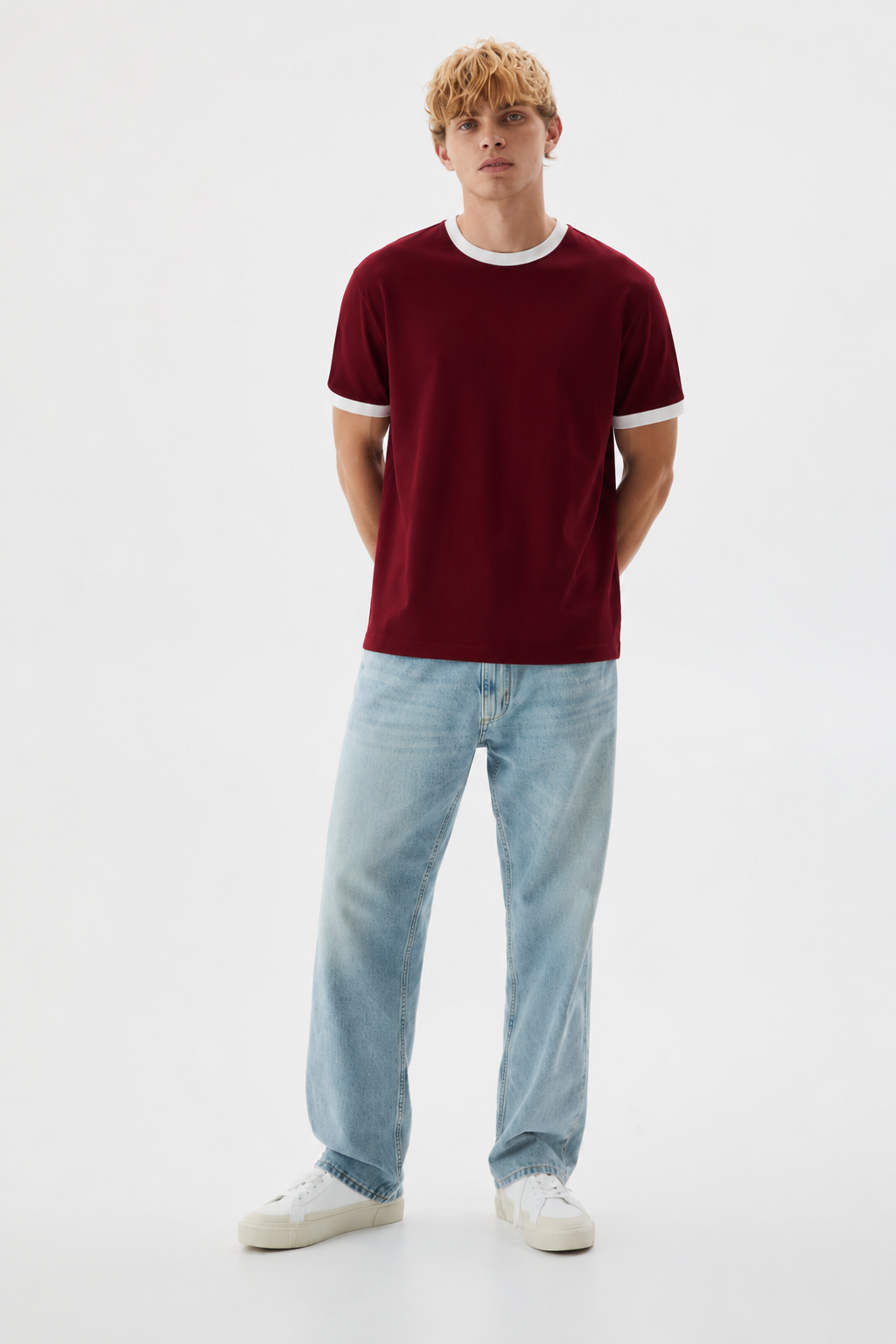 Burgundy Ringer T-Shirt
