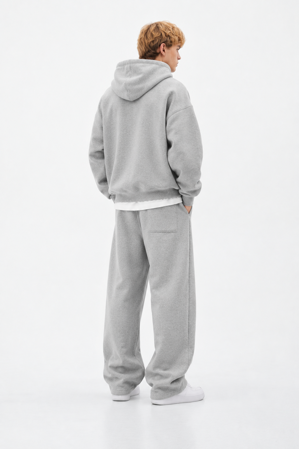 COZY STRAIGHT LEG SWEATPANTS - LIGHT GRAY
