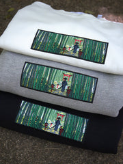 SAMURAI NEAR A TORII GATE IN A BAMBOO GROVE Crewneck