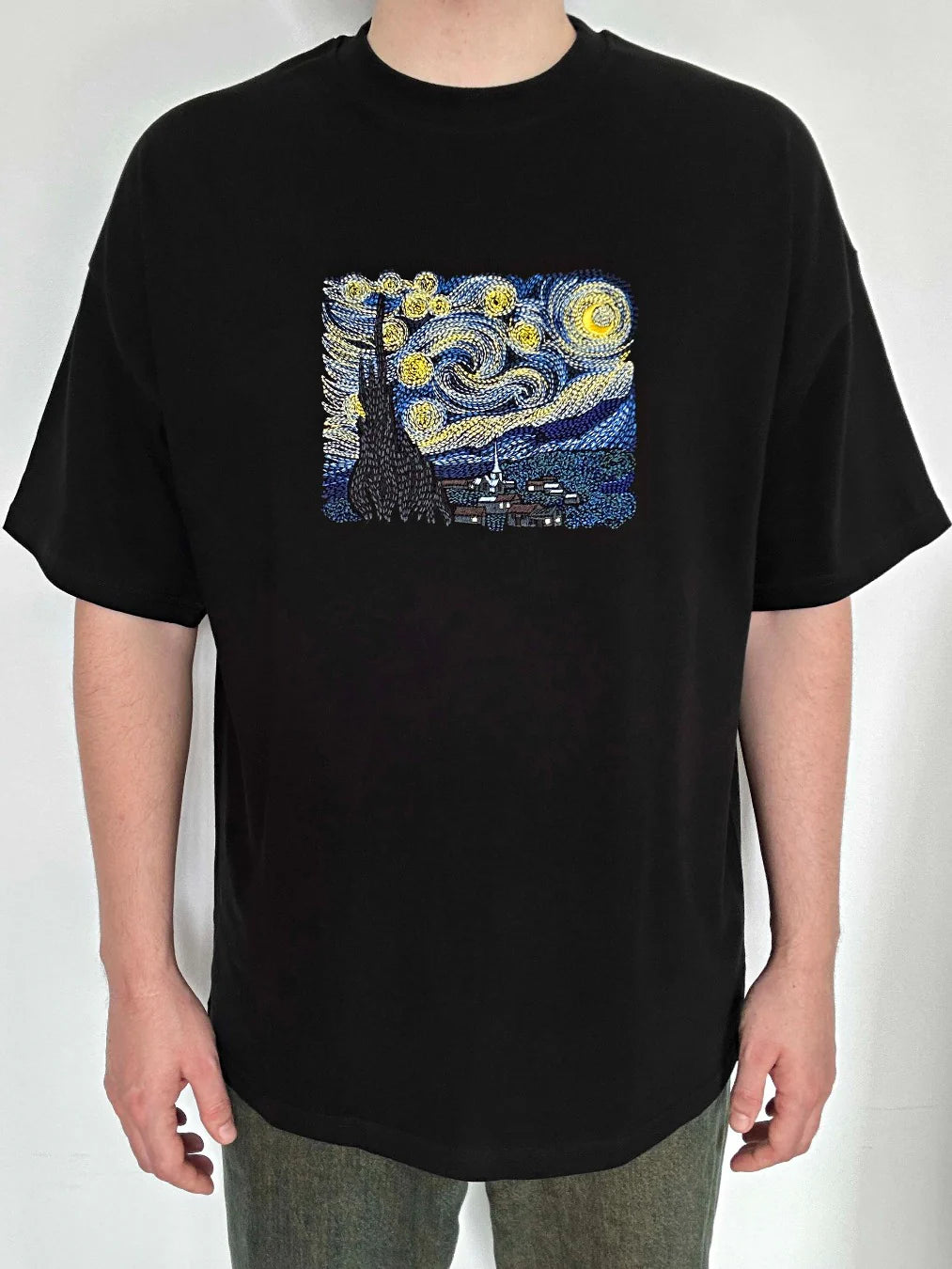 The Starry Night Embroidered T-Shirt
