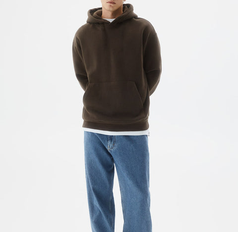 Brown Basic Oversized Hoodie