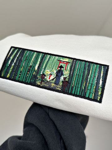 [PRE-ORDER] SAMURAI NEAR A TORII GATE IN A BAMBOO GROVE