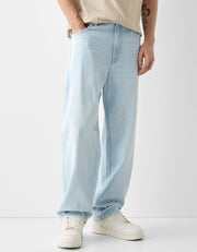 Unisex Light Blue Straight Fit Jeans