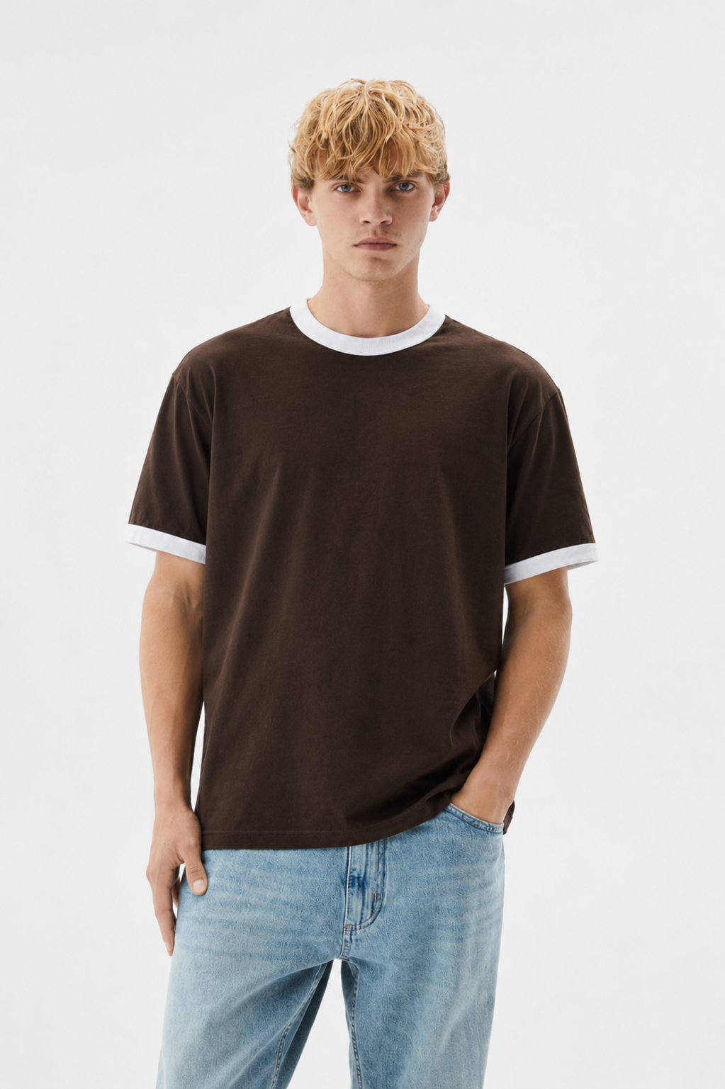 Brown Ringer T-Shirt