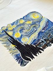 The Starry Night Embroidered Crewneck