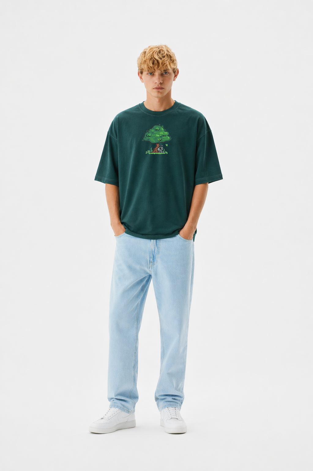 Robot Embroidered T-Shirt