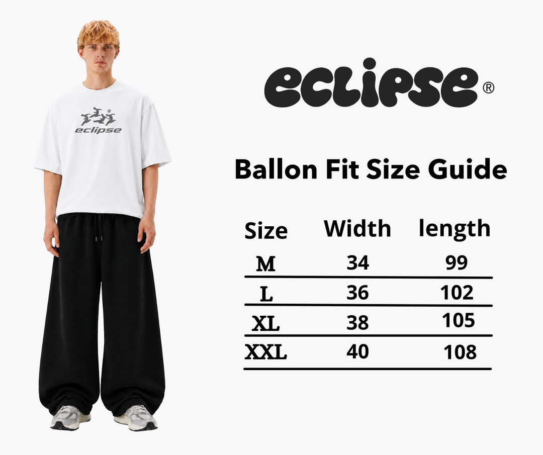 Unisex eclipse Balloon Fit Sweatpants Black