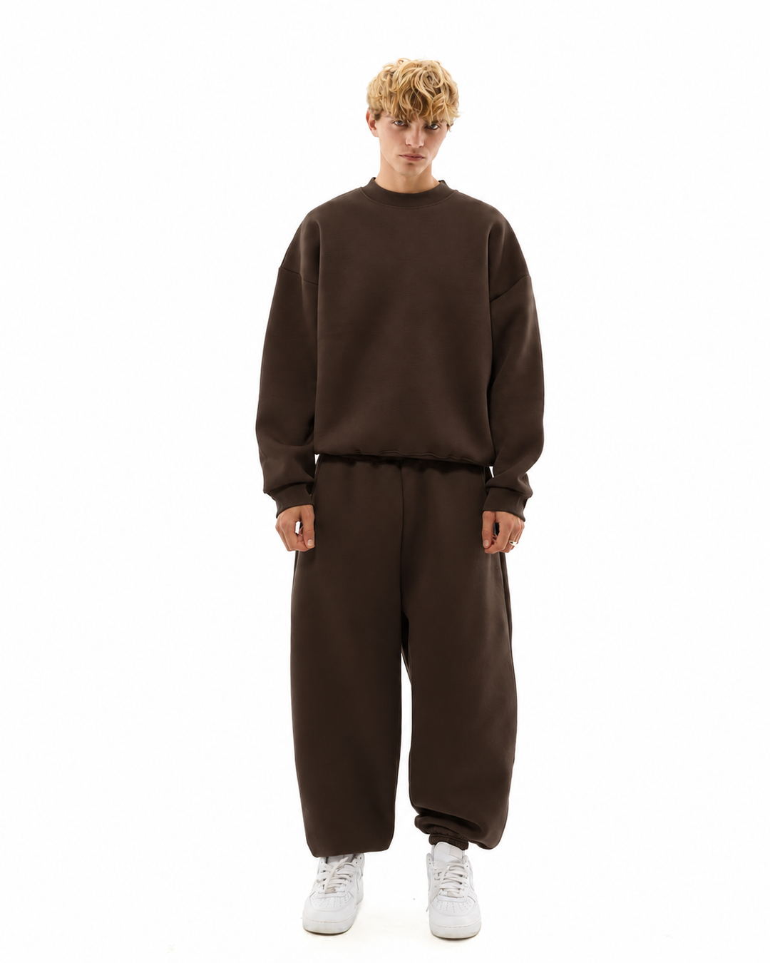 COZY BASIC CREWNECK - BROWN