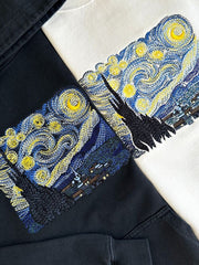 The Starry Night Embroidered Crewneck