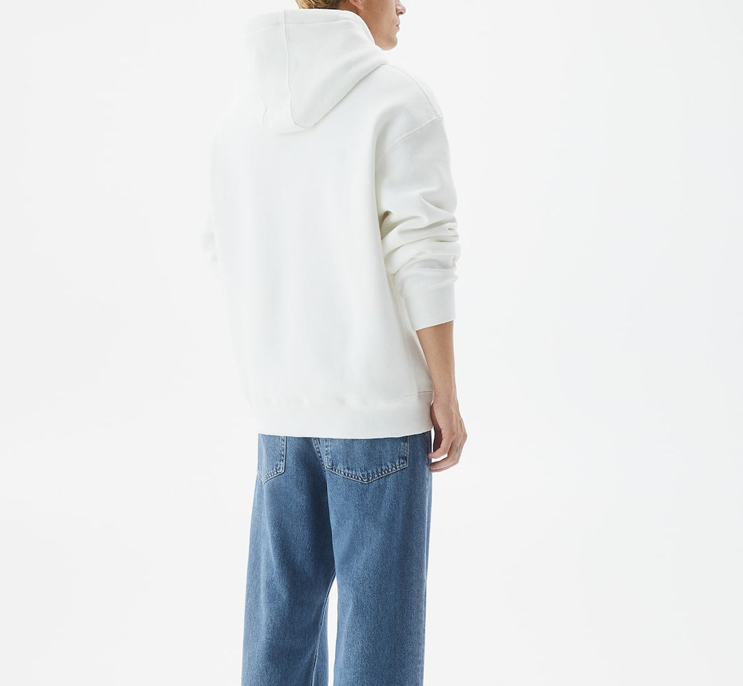 Off White Basic Oversized Hoodie