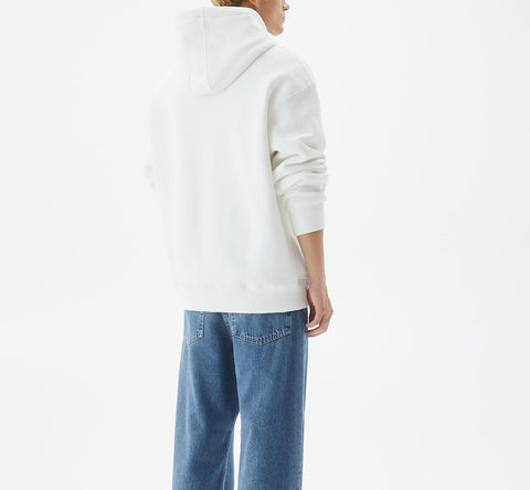 Off White Basic Oversized Hoodie
