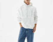 Off White Basic Oversized Hoodie