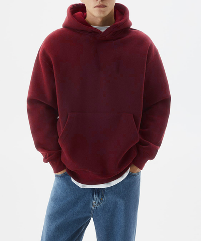Burgundy Basic Oversized Hoodie