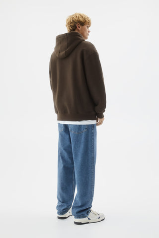 Brown Basic Oversized Hoodie