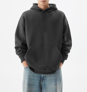 Gray Basic Oversized Hoodie