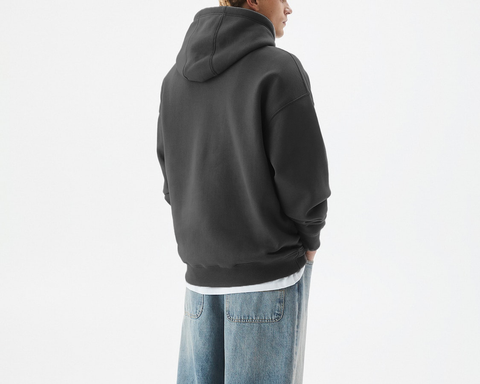 Gray Basic Oversized Hoodie