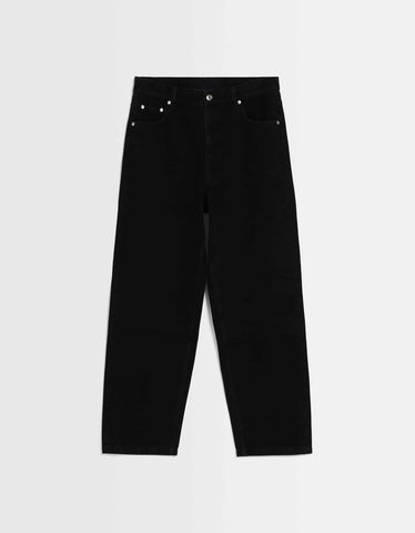 Unisex Black Straight Fit Jeans