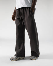 Brown Straight Leg Sweatpants