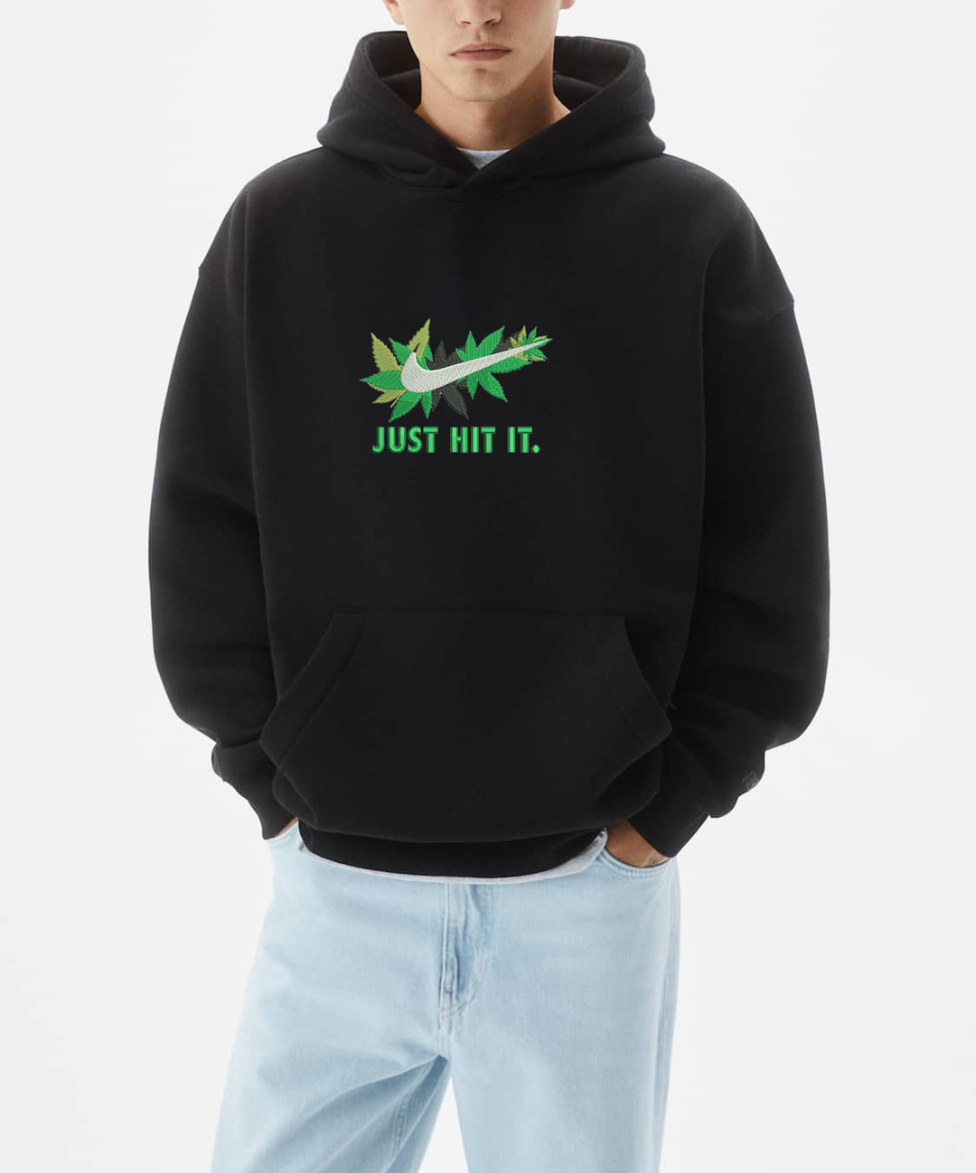 Unisex  Just Hit It Embroidered Hoodie