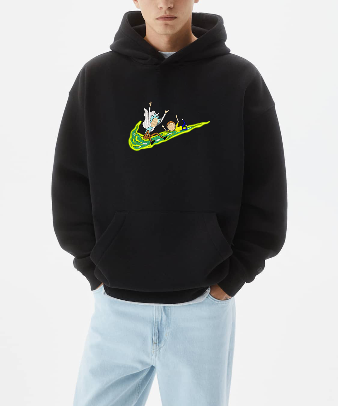 Unisex  Rick and Morty Embroidered Hoodie