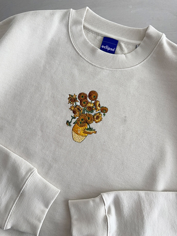 VASE WITH FIFTEEN SUNFLOWERS CREWNECK