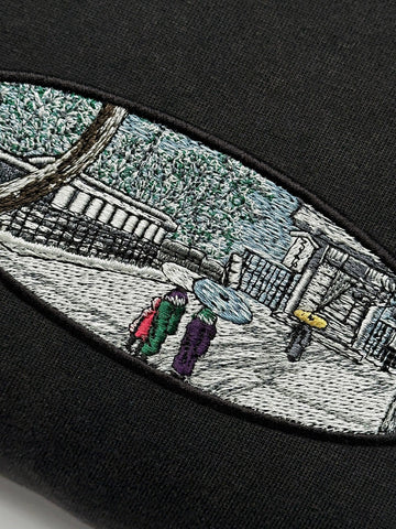 HONMONJI TEMPLE IN SNOW AT IKEGAMI HOODIE