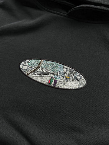 HONMONJI TEMPLE IN SNOW AT IKEGAMI HOODIE