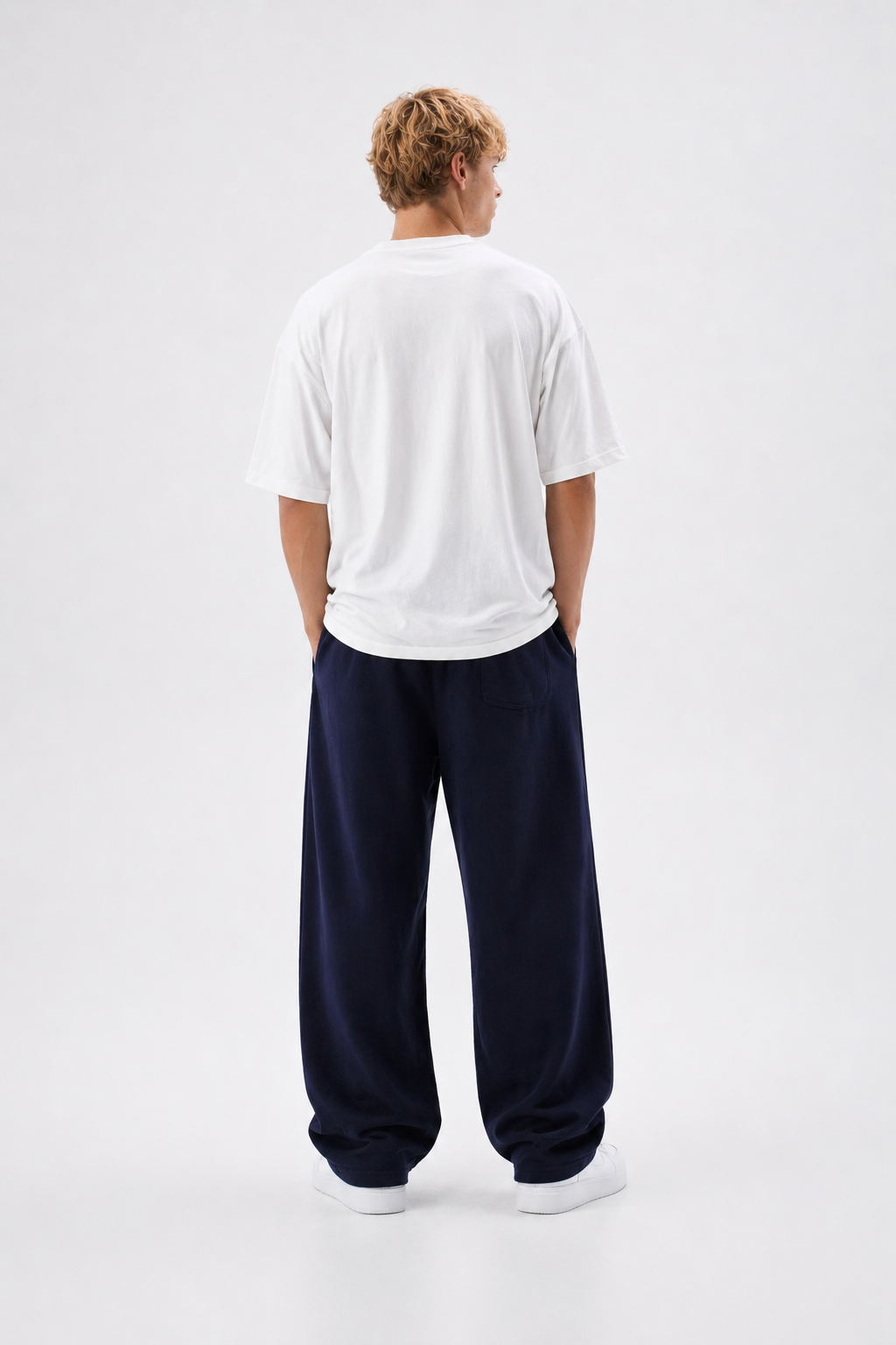 Navy Straight Leg Sweatpants