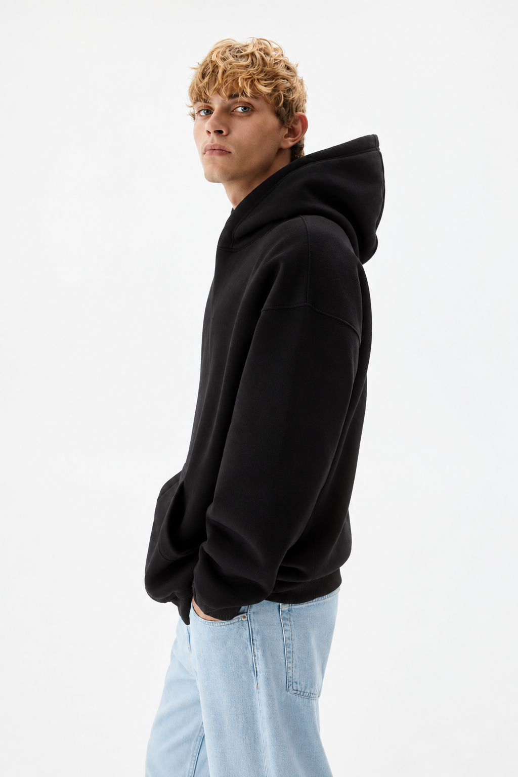 BLACK Basic Oversized Hoodie