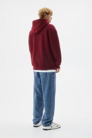 Burgundy Basic Oversized Hoodie