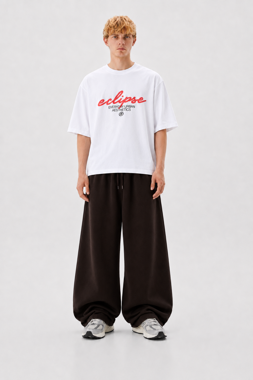 Unisex eclipse Balloon Fit Sweatpants Brown