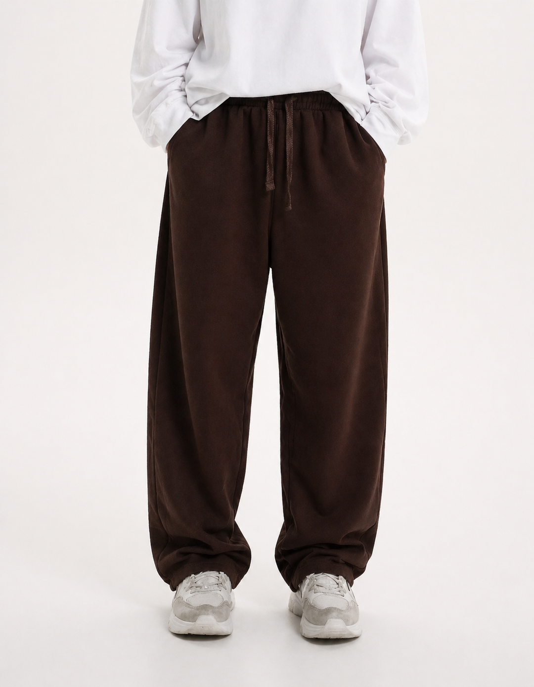 Brown Wide Leg Sweatpants