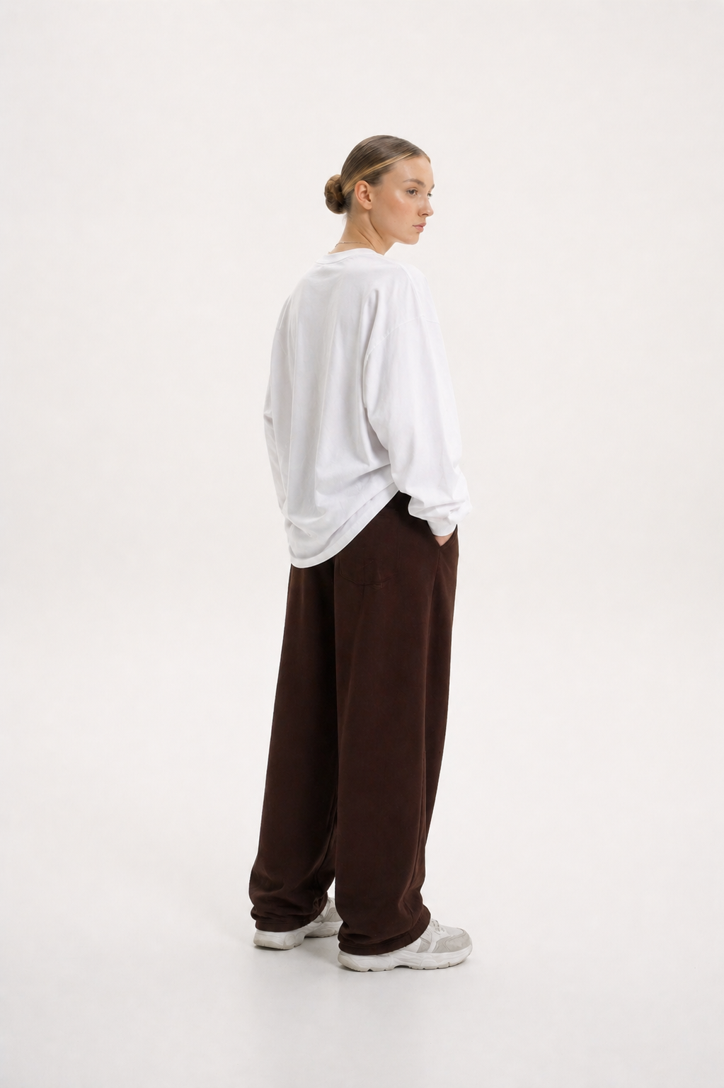 Brown Wide Leg Sweatpants