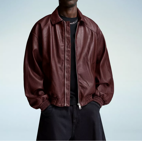 Burgundy Leather Jacket