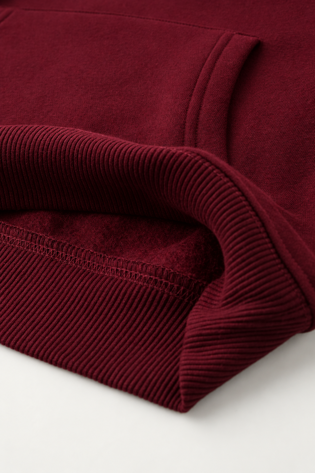 Burgundy Basic Oversized Hoodie