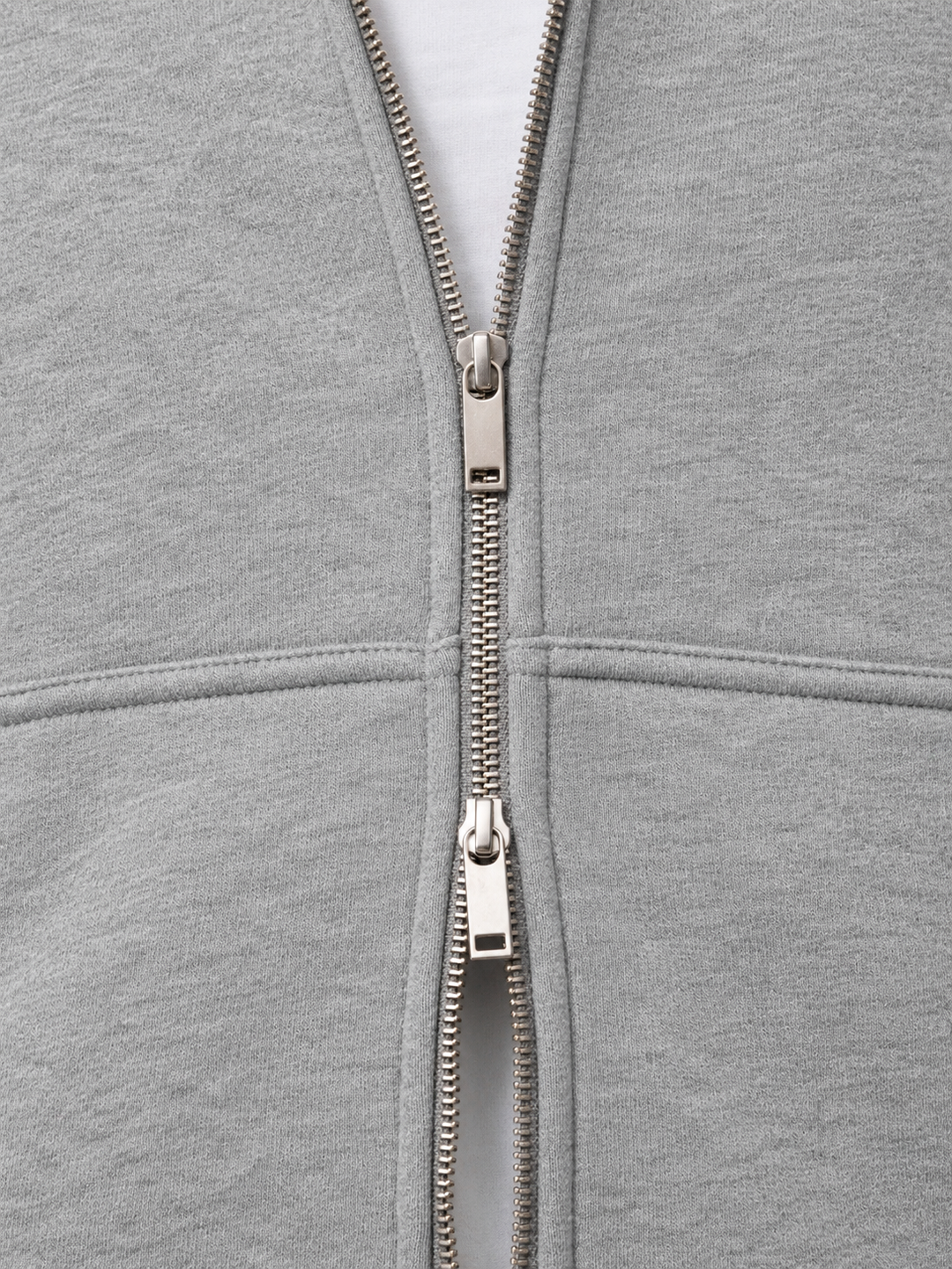 COZY ZIP UP SET - MARL GRAY