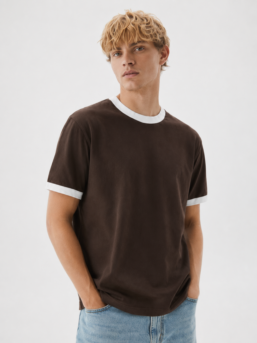 Brown Ringer T-Shirt