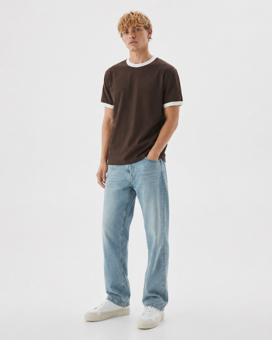 Brown Ringer T-Shirt