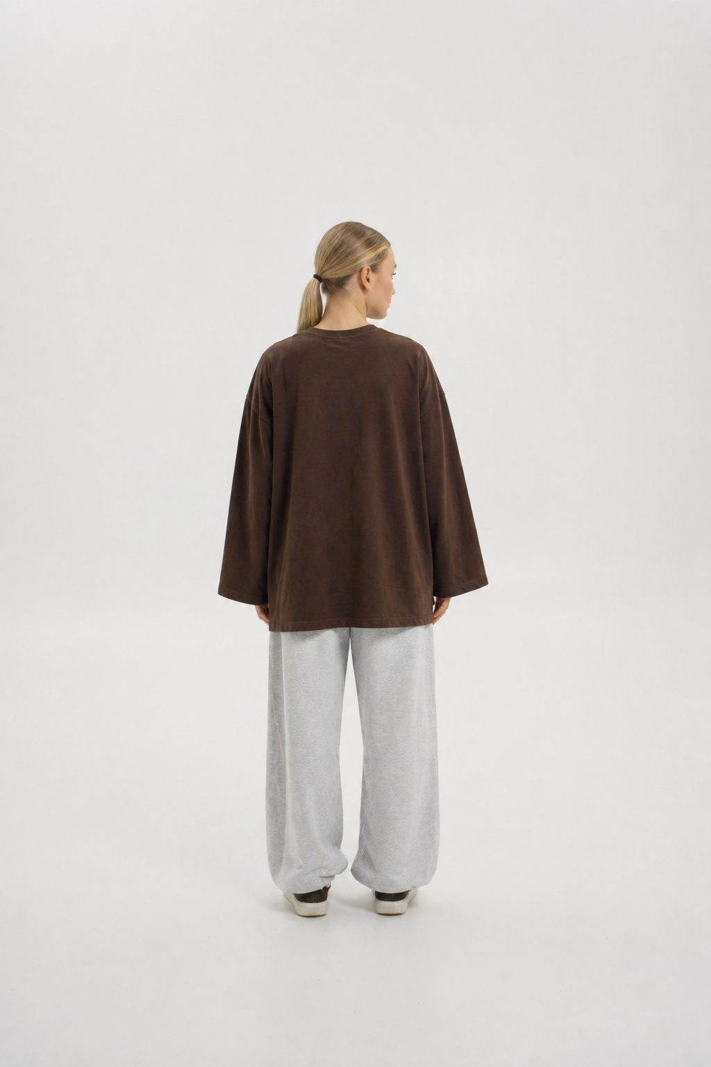 Marl Gray Wide Leg Sweatpants