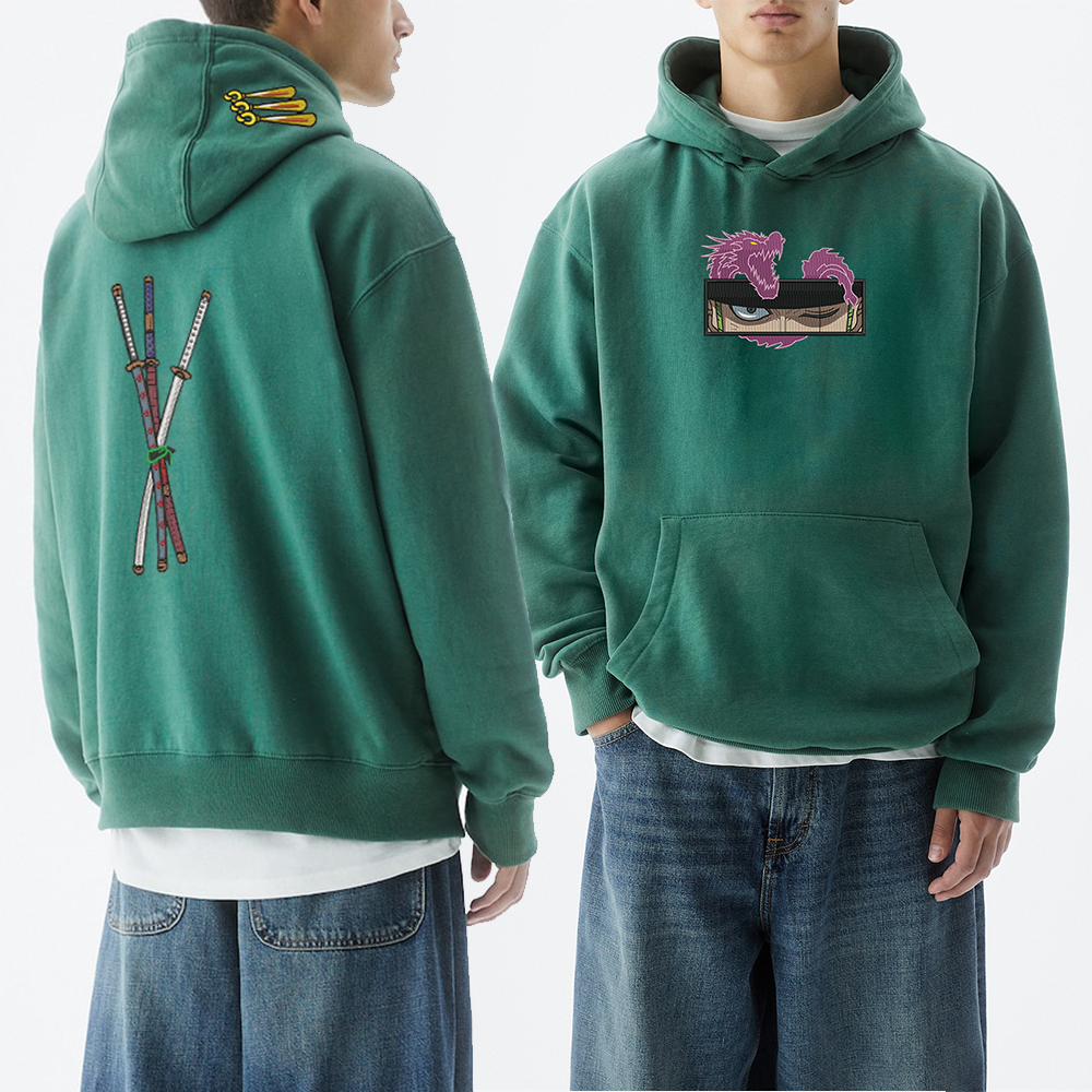 Zoro Premium Embroidered Hoodie