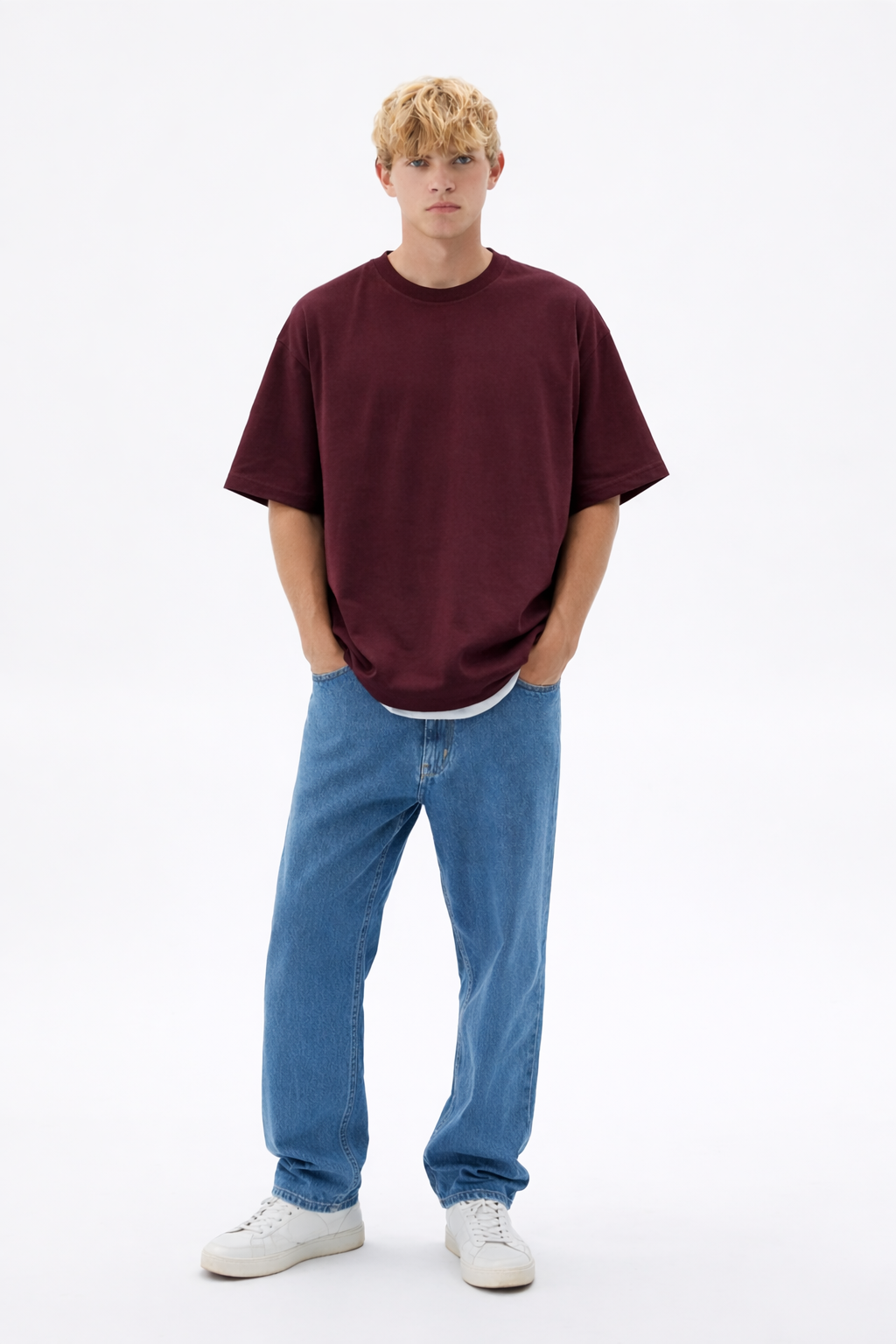Burgundy Oversized T-Shirt