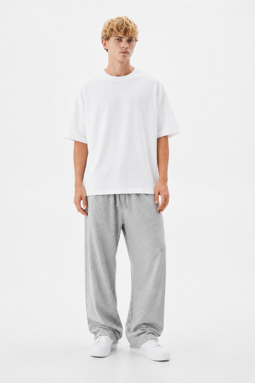 Grey Straight Leg Sweatpants