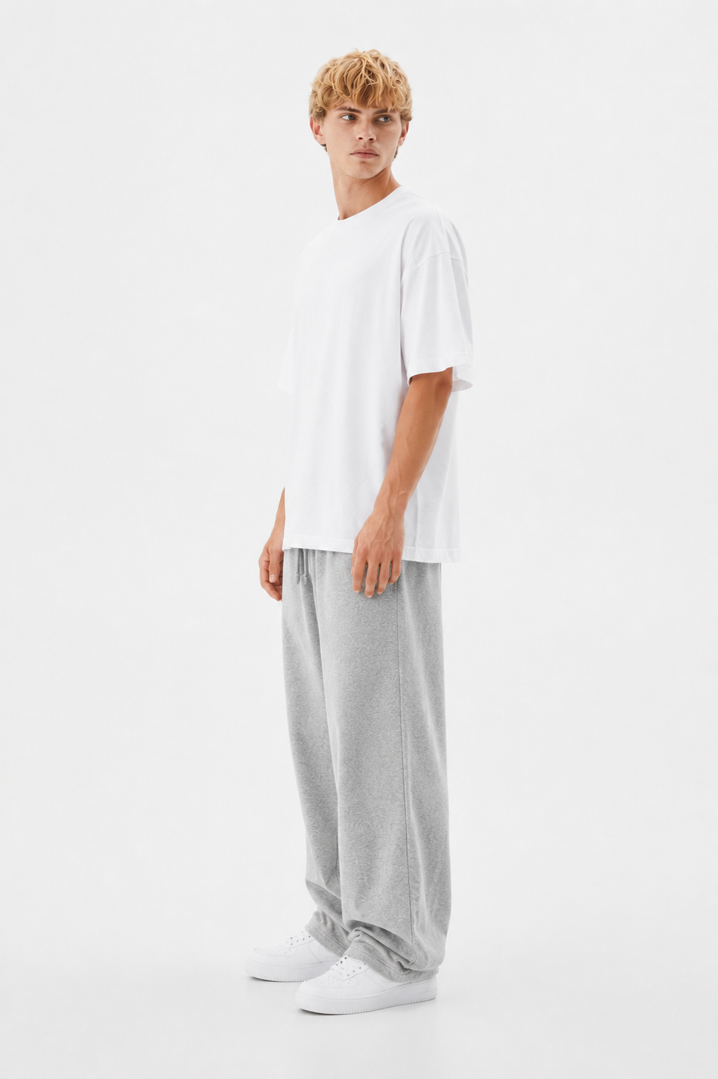 Grey Straight Leg Sweatpants