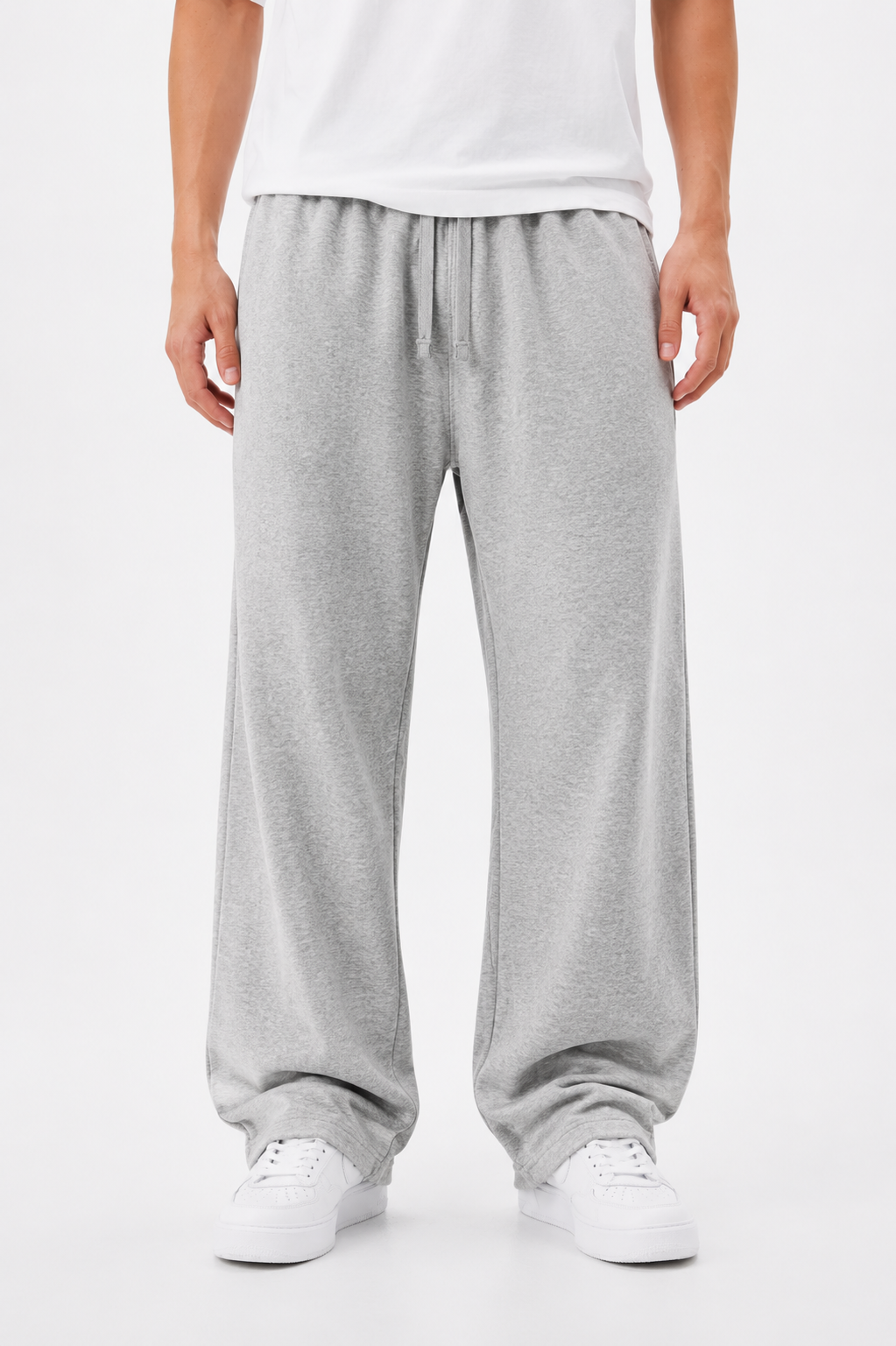 Grey Straight Leg Sweatpants