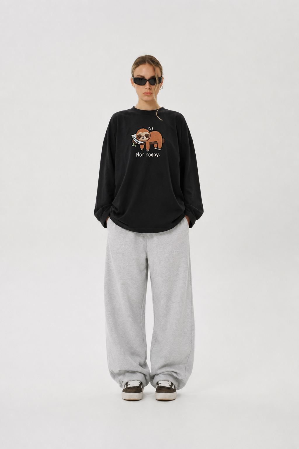 Not Today Embroidered T-Shirt