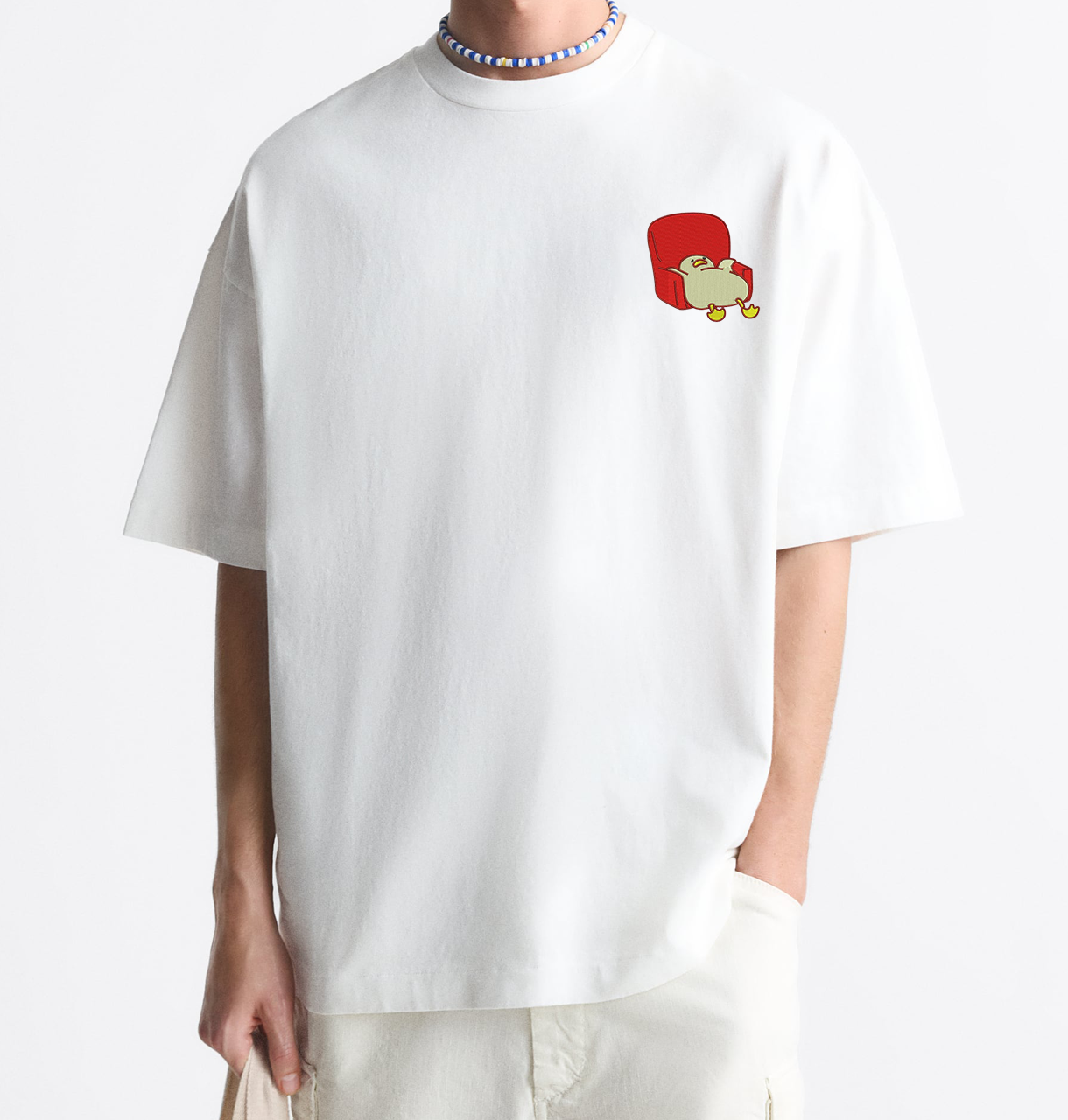 [PRE-ORDER] Tired Duck Embroidered T-Shirt