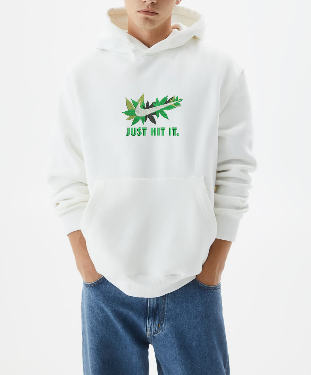 Unisex  Just Hit It Embroidered Hoodie